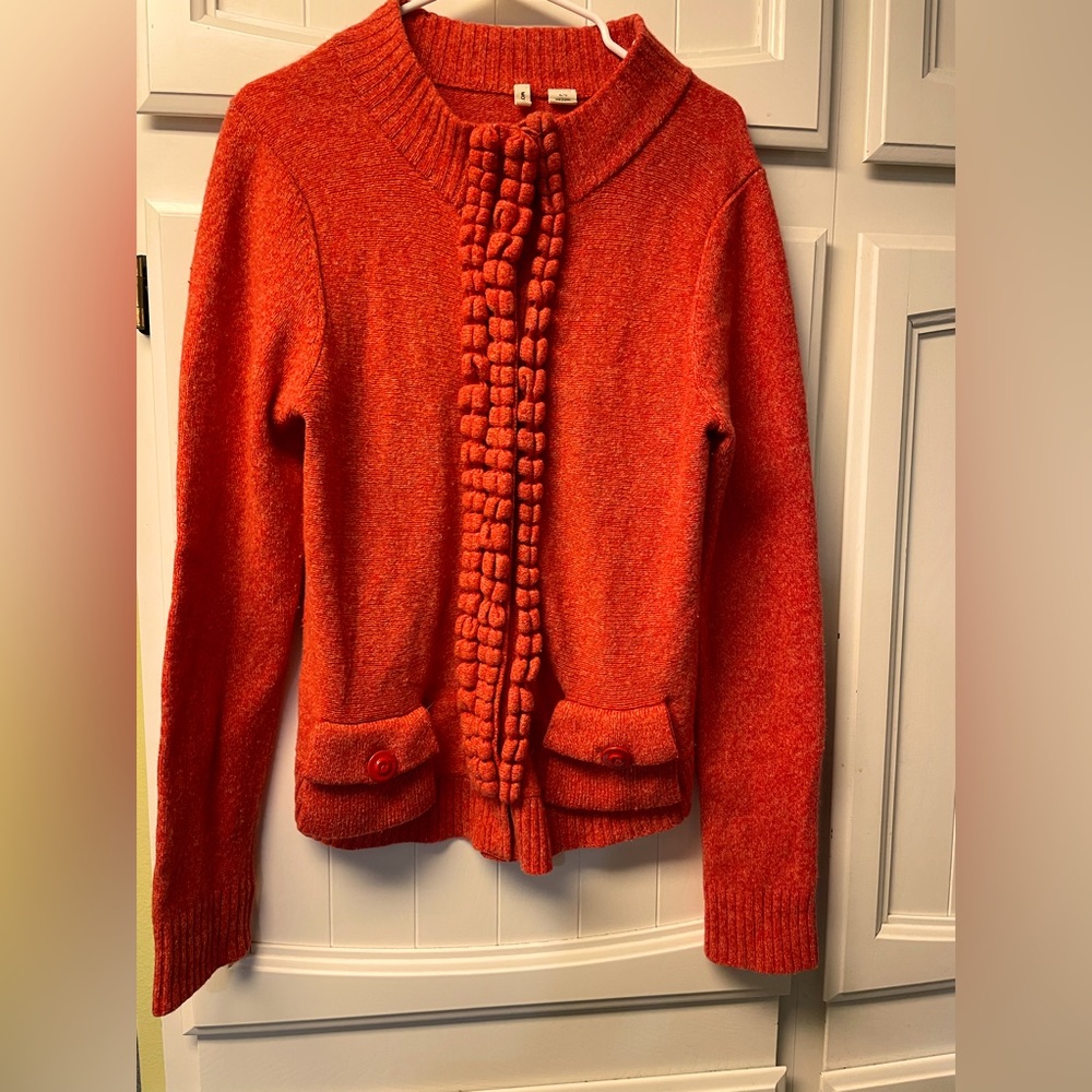 Moth brand sweater is so cozy for fall and has so many cute details.